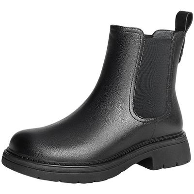 森达切尔西靴女鞋冬款商场同款经典百搭时尚一脚蹬短皮靴4JO48DD4