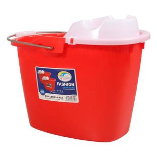 家用加厚地拖桶家用老式红色拖地桶拖把桶墩布桶手压挤水桶清洁桶