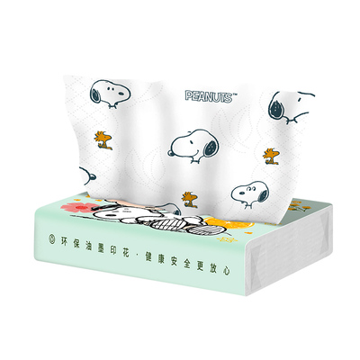 史努比4层加厚印花小包便携抽纸