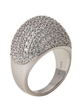 素图女925银简约气质爆闪指环女