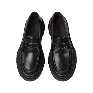 【博主同款】Camper看步女鞋walden乐福鞋女黑色一脚蹬厚底皮鞋秋