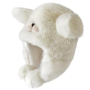 暖纪年 垂耳兔帽加厚毛绒防寒保暖可爱兔耳朵帽子原创滑雪头盔套