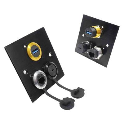 RJ45圆型数据USB信号母座