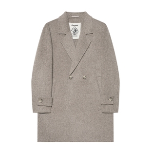 JDV男装复古单排扣大衣秋冬季绵羊毛男士大衣外套商场同款WCO5322