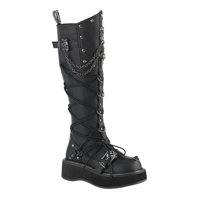 美国代购厚底内侧拉链高筒靴女靴