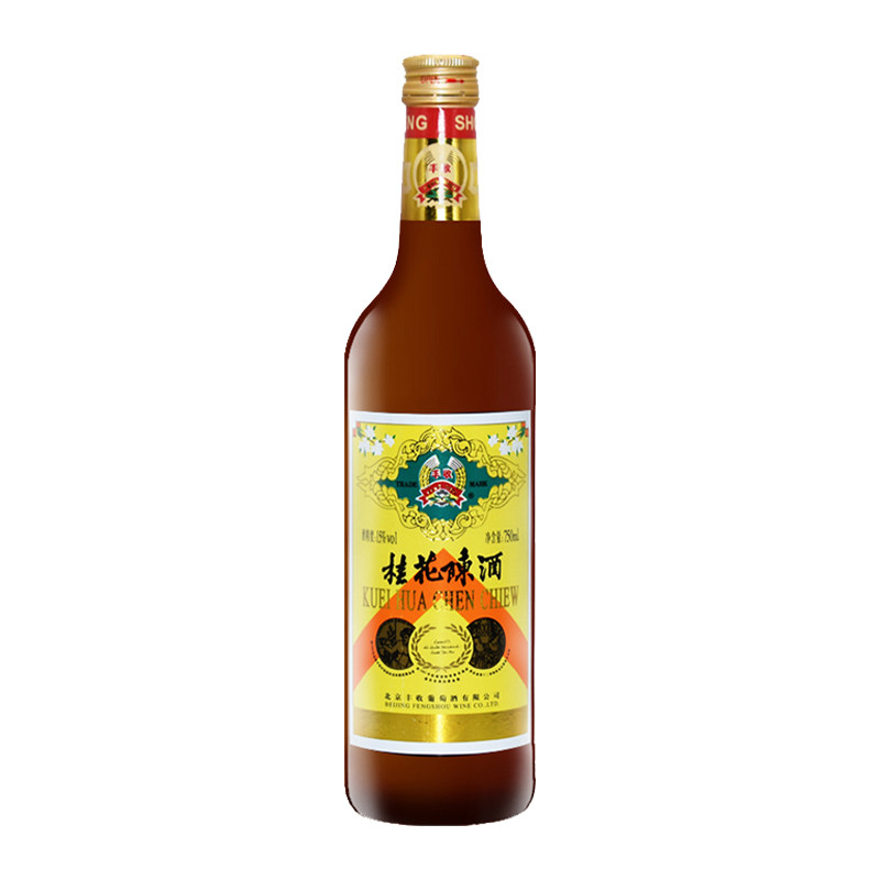 丰收 桂花陈酒 甜葡萄酒750ml*6瓶 白葡萄酒整箱装 老北京特产
