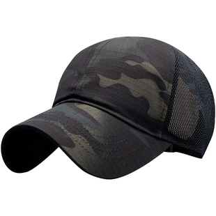 夏天薄迷彩网眼大头围棒球帽速干遮阳帽大码男帽透气潮牌鸭舌帽