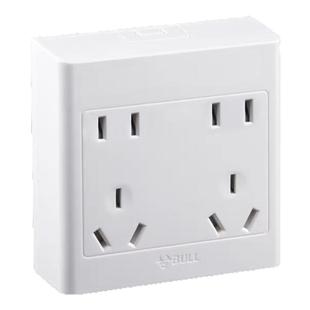 公牛明装插座明线开关面板家用10孔十孔五6孔六孔三孔5孔墙式墙壁