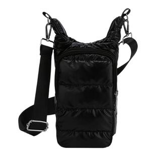 冬季去哈尔滨旅行非必备装备女多功能小挎包水杯防寒羽绒棉保暖套