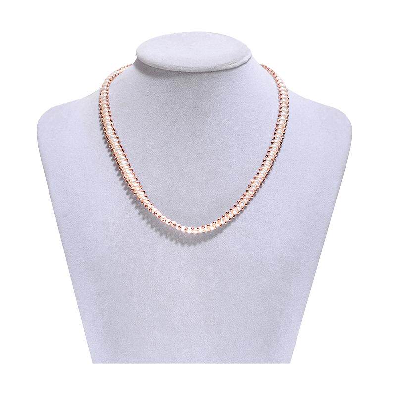 杜兰珠宝 小米珠水滴形淡水珍珠项链女送妈妈女友七夕节礼物