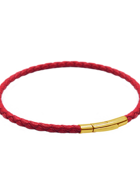 新款红色细皮绳简约女