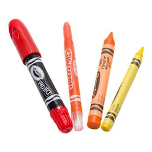 美国crayola绘儿乐蜡笔可水洗8色幼儿园画画油画棒12色24色可旋转大蜡笔48色64色96色绘画儿童涂鸦画笔套盒