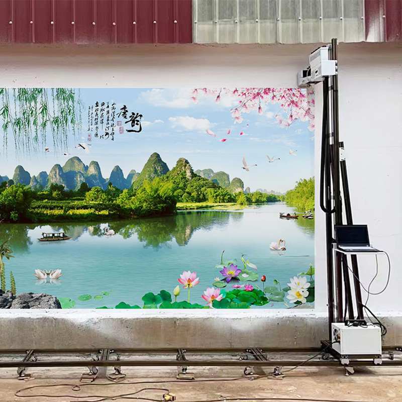 3D墙体彩绘机墙面壁画uv打印机喷绘机器设备厂家外贸多少钱一台