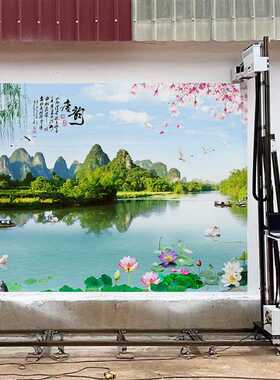 3D墙体彩绘机墙面壁画uv打印机喷绘机器设备厂家外贸多少钱一台