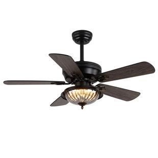 户外防水吊扇灯 凉亭阳光房庭院吊扇复古简约智能变频静音风扇灯