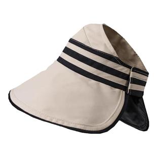 夏季可折叠可扎高马尾的帽子女式大帽檐遮阳帽出游遮脸空顶防晒帽