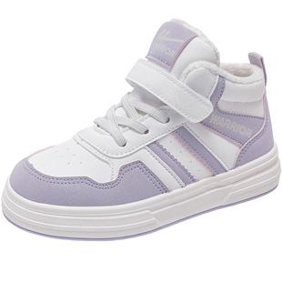 回力加绒女童二棉鞋2025冬季新款中大童女宝休闲鞋子保暖板鞋百搭