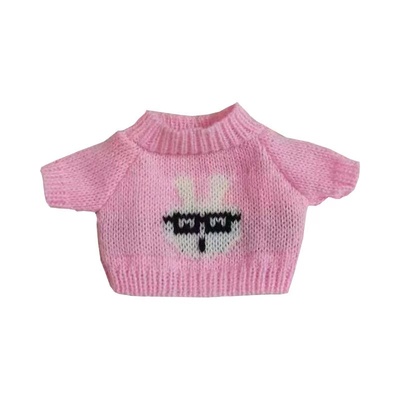 包邮20cm棉花娃娃衣服无属性娃衣可爱明星娃娃着替卡通风格毛衣