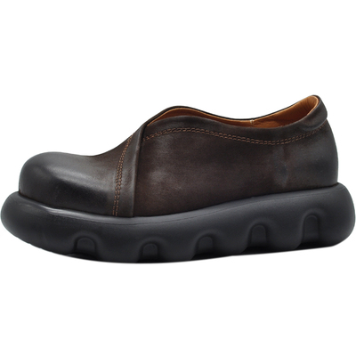 里外全皮厚底松糕鞋经典