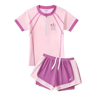 回力儿童泳衣女童中大童初中生专用2026新款防尴尬女孩分体泳衣