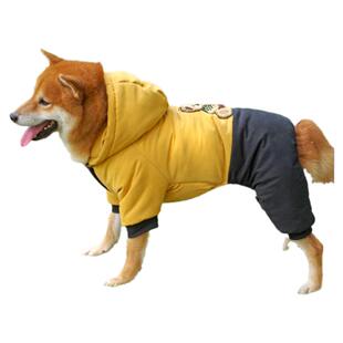 狗衣服四脚衣冬天保暖中型小型犬柴犬宠物狗棉衣冬装天可挂牵引绳