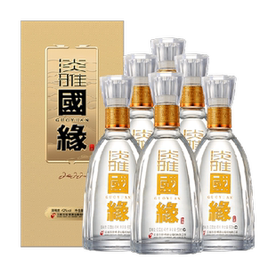 今世缘国缘淡雅42度浓香型纯粮白酒整箱500ml*6瓶婚喜宴送礼酒水