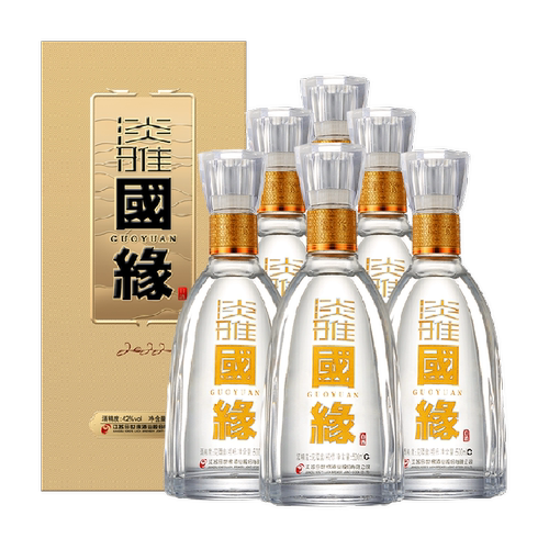 今世缘国缘淡雅42度浓香型纯粮白酒整箱500ml*6瓶送礼江苏版