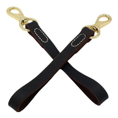 牛皮一步牵引绳金毛遛狗