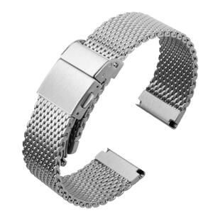 精钢米兰编织网手表带适用万国欧米茄海马百年灵浪琴天梭美度通用