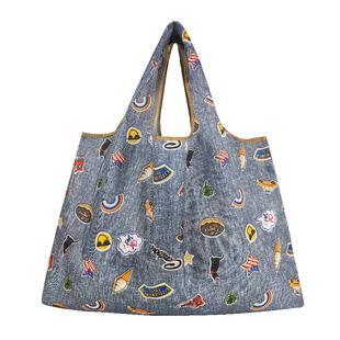 可折叠购物袋收纳包防水环保袋超市买菜包大容量便携手提牛津布袋