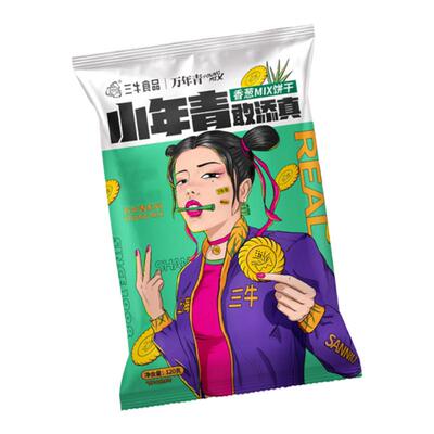 三牛上海葱油咸味饼干