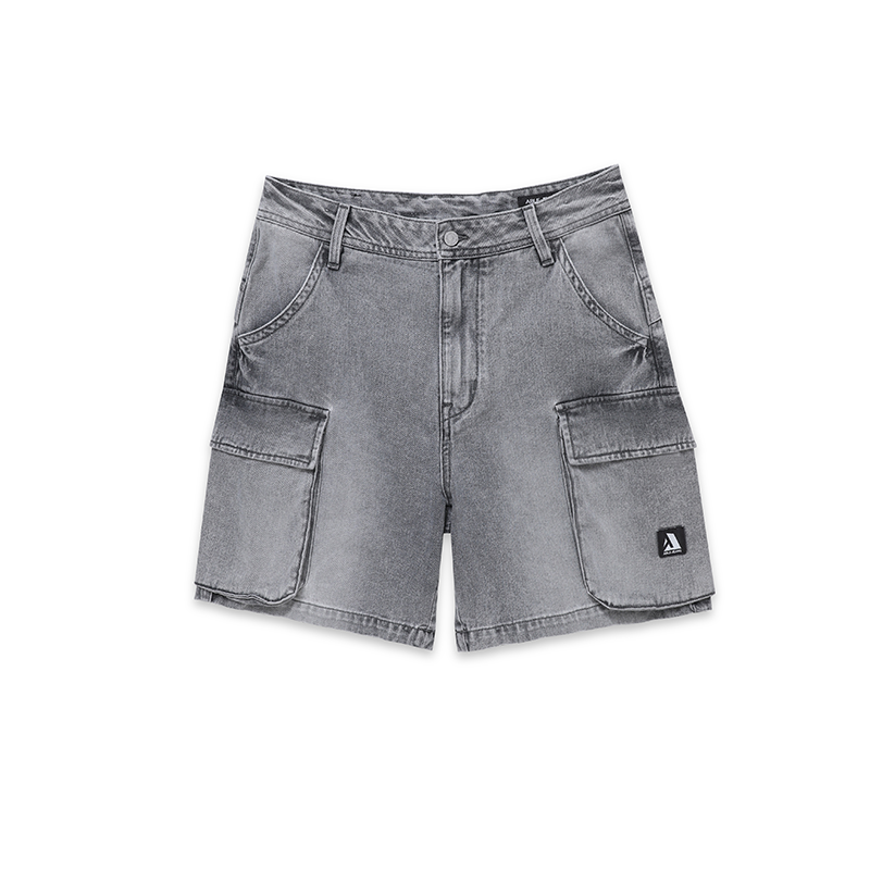ABLE JEANS夏季新款男士超宽松机能多口袋工装五分牛仔短裤