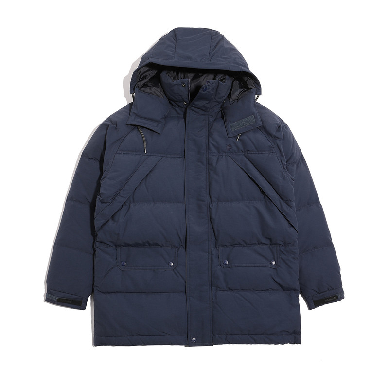 Timberland添柏岚户外日本线男女款加厚保暖中长连帽羽绒服A6FTJ