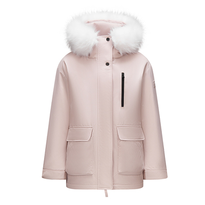 森马休闲时尚棒球领轻薄羽绒服女