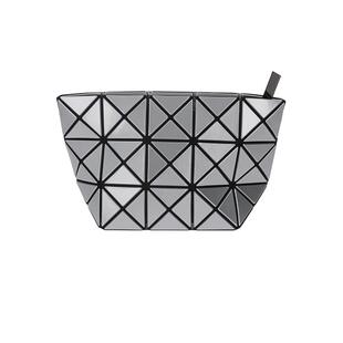 【自营】Issey Miyake/三宅一生女士几何拼接菱格手拿包化妆包