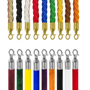 礼宾杆绒布挂绳1.5米尼龙麻花绳酒店岗亭升旗台商场围栏迎宾绳