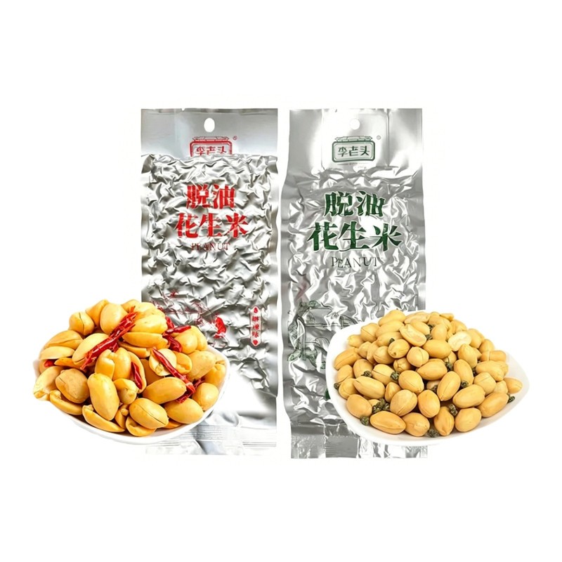 李老头脱油花生麻辣味500g香辣酥脆藤椒味酒鬼花生下酒菜袋装无壳