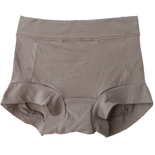 外贸出口日单纯棉暖宫后腰底裆加厚保暖平角内裤女简约中高腰护腰