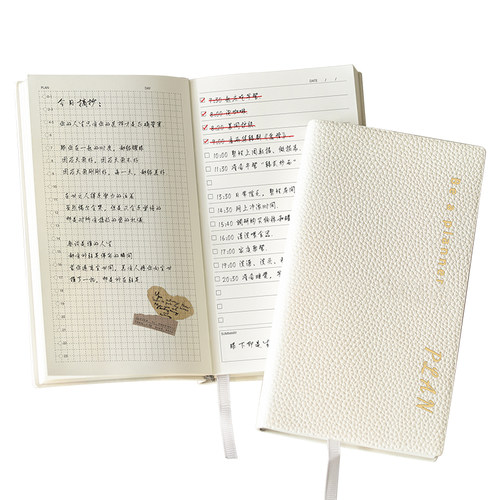 重磅加厚软皮荔枝纹a6小todolist每日计划本自律打卡本时间轴2026年日程本效率手册手账本笔记本本子随身便携