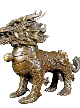 黄铜室内装饰摆件龙九子麒麟