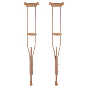 老年残疾人双拐木质腋下拐杖助行器防摔木头拐杖滑年轻人骨折拐棍