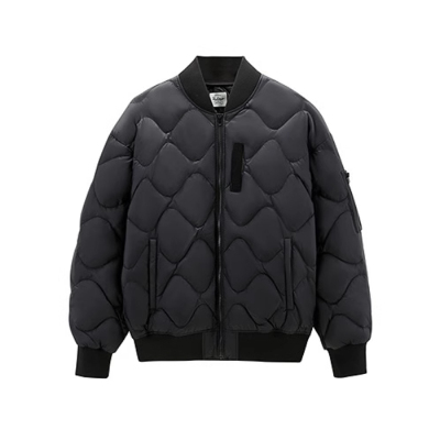 太平鸟男装轻薄羽绒服男24年冬棒球领外套保暖防寒夹克BBACE422H