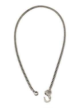 WANGWANGGA樱花六角花4mm情侣925纯银choker潮流情侣吊坠项链