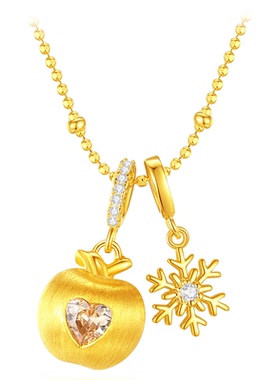 【生日礼物】周大生平安果锁骨链