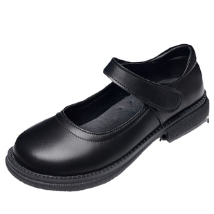 儿童皮鞋真皮女童黑色公主鞋表演出鞋中大童小学生皮鞋哑光女单鞋