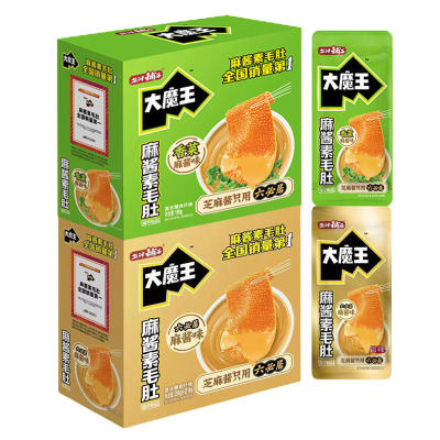 盐津铺子大魔王麻酱素毛肚六必居香菜味魔芋爽网红解馋休闲小零食