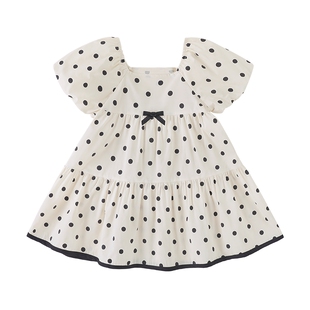女童波点连衣裙夏季3一岁宝宝夏装裙子小女孩童装5儿童公主裙夏天