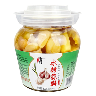 虎将冰糖蒜瓣800g罐装酸甜糖蒜蒜头水晶蒜头农家自制腌泡佐餐调味