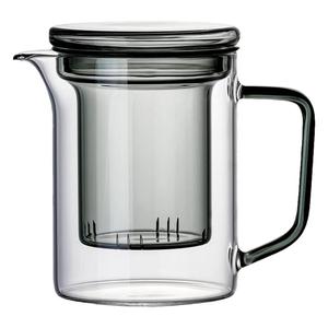 玻璃茶杯耐高温泡茶杯茶水分离冲茶器办公室待客泡红茶茶具泡茶壶