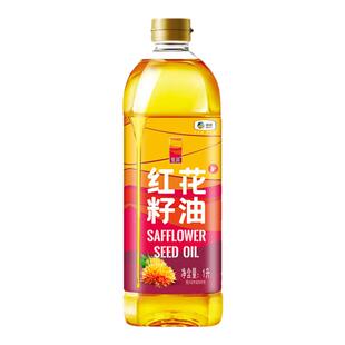 中粮悦润新疆红花籽油1L*12瓶装一级物理冷榨热炒凉拌食用油